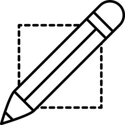 Pencil icon image line style vector