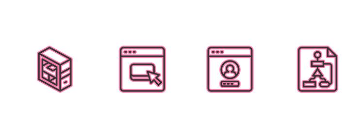 set line computer create account screen browser vector image