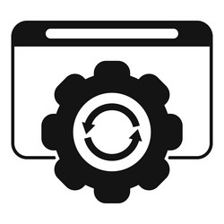 system backup icon simple data cloud vector image