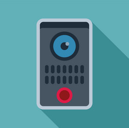 modern intercom system providing enhanced security vector image