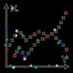bright mesh wire frame functions plot with light vector image