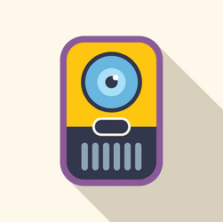 yellow intercom system is allowing access vector image