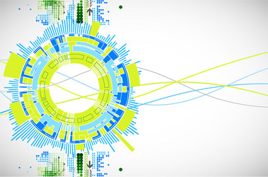 abstract technological background with various vector image