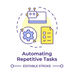 automating repetitive tasks multi color concept vector image