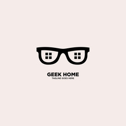 geek home logo template vector