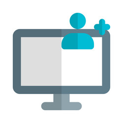 adding new user or account to monitor system vector image