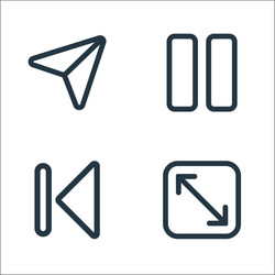 interface line icons linear set quality vector image