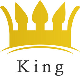 King logo icon template design Royalty Free Vector Image