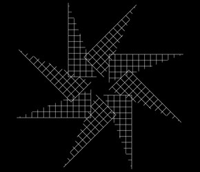 mirrored tweaked irregular grid mesh grating vector image
