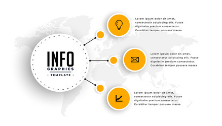 3 steps modern circular connecting infographic Vector Image