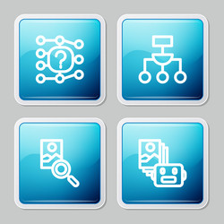 set line neural network algorithm photo vector image
