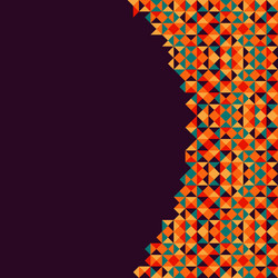 Abstract triangles vintage orange background Vector Image