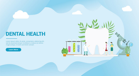 dental health concept with doctor for website vector