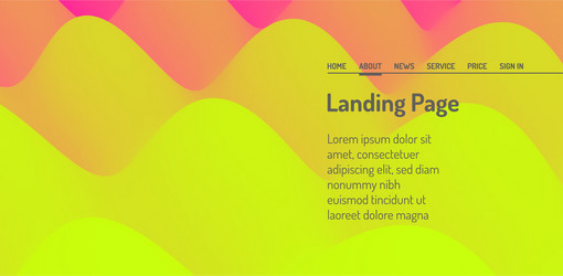 Landing page for website and mobile app modern vector