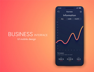 mobile application interface ui design stock vector image