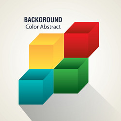 multicolored cubes with cube shapes vector image