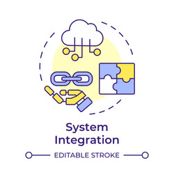 system integration multi color concept icon vector image