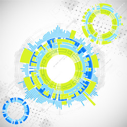 abstract technological background with various vector image