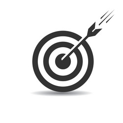 Target icon isolated Royalty Free Vector Image