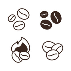 Coffee beans flower Royalty Free Vector Image - VectorStock
