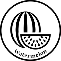 Icon of watermelon vector