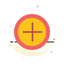 interface plus user abstract flat color icon vector image