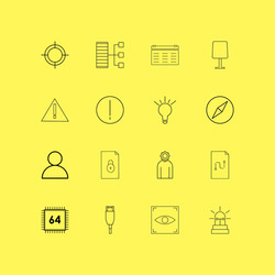 internet technologies linear icon set simple vector image