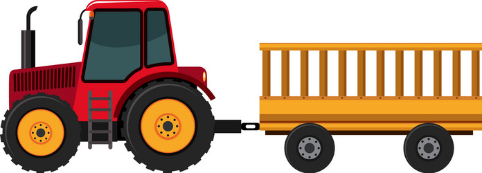 Red Agricultural Tractor and Wagon Illustration 11630243 PNG