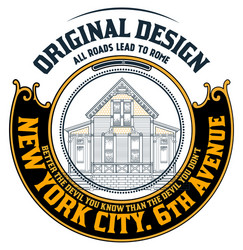 Vintage House Badge Vector Image