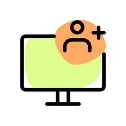 adding new user or account to monitor system vector image