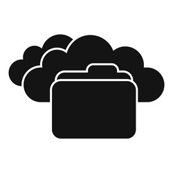 file folder icon simple data cloud vector image