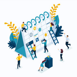 Isometric Business Strategy Concepts vector image
