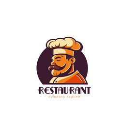 Chef menu logo elements Royalty Free Vector Image