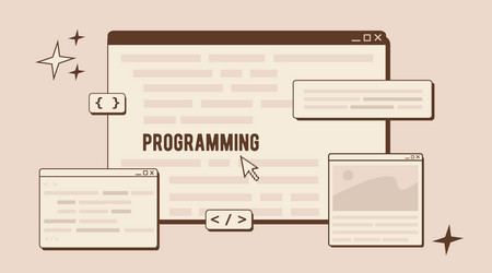 software developer or code testing website vector image