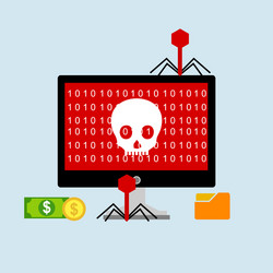 hacker activity computeralert notification vector image