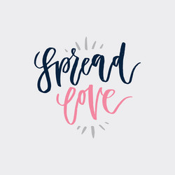 spread love lettering vector