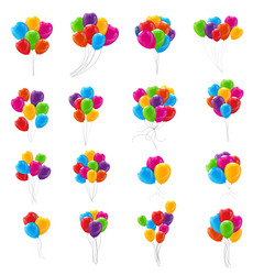 Color glossy balloons background vector