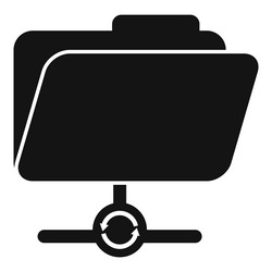 folder storage icon simple data backup vector image