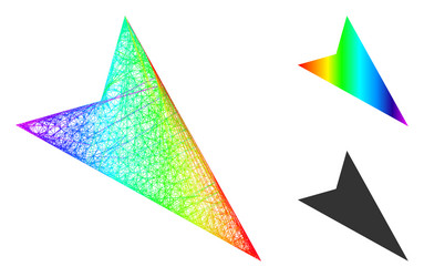 spectrum net mesh gradient arrowhead right-down vector image
