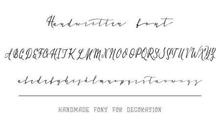 Elegant Calligraphic Font - Retro Script vector image