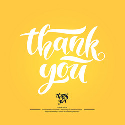 thank you modern hand drawn lettering phrase Vector Image