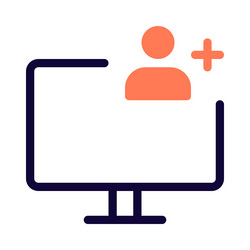 adding new user or account to monitor system vector image