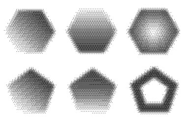 bitmap pixel arcade game effect hexagon y2k vector image