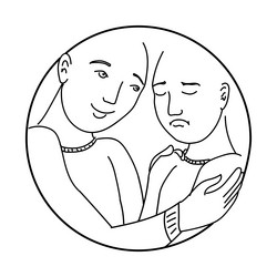 People calming each other friends or lovers vector