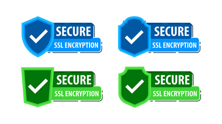 Secure connection ssl shield protected https vector