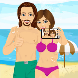 Bikini Selfie Beach Vector Images (over 110)