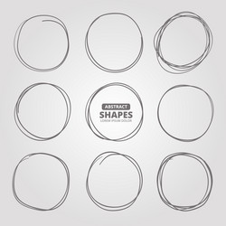 Set of black abstract halftone circle frame logo Vector Image