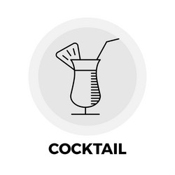 cocktail line icon vector