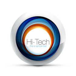 digital techno sphere web banner button or icon vector image