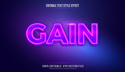 modern editable text style effect gradient color vector image
